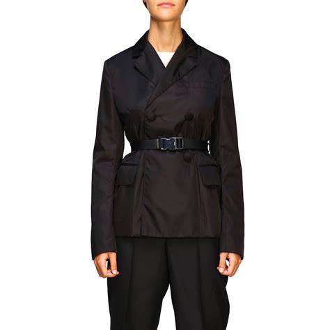 prada belted blazer|prada coats for women.